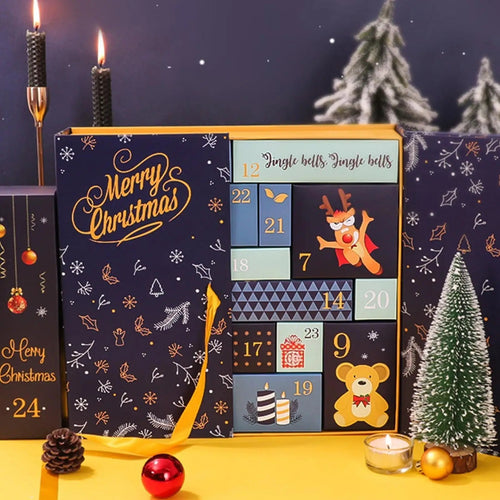 Christmas Advent Calendar | 24 Fillable Boxes with Festive Design