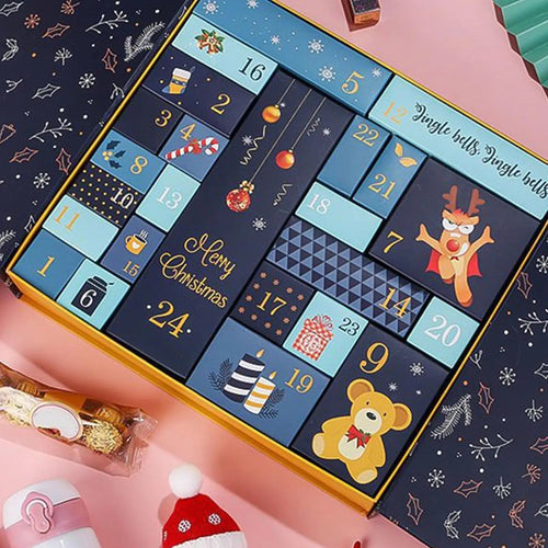 Christmas Advent Calendar | 24 Fillable Boxes with Festive Design