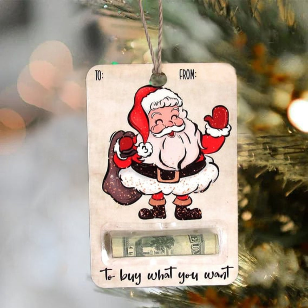Christmas Money Holder Cards | Wooden Holiday Gift Tags