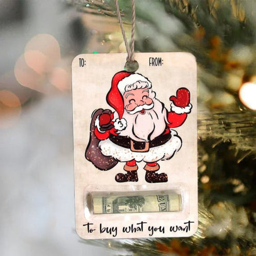 Christmas Money Holder Cards | Wooden Holiday Gift Tags