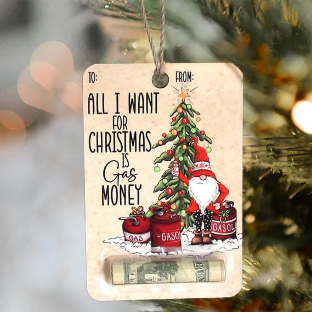 Christmas Money Holder Cards | Wooden Holiday Gift Tags
