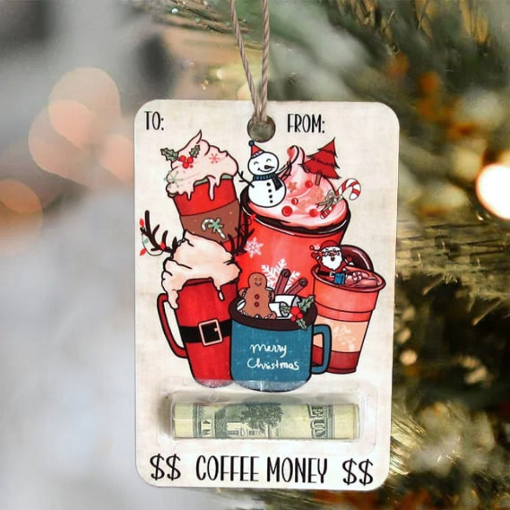 Christmas Money Holder Cards | Wooden Holiday Gift Tags