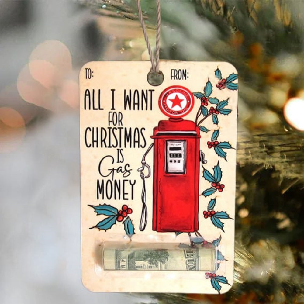 Christmas Money Holder Cards | Wooden Holiday Gift Tags