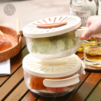 Food Storage Container Set | Stackable Produce Keeper with Rinse Function