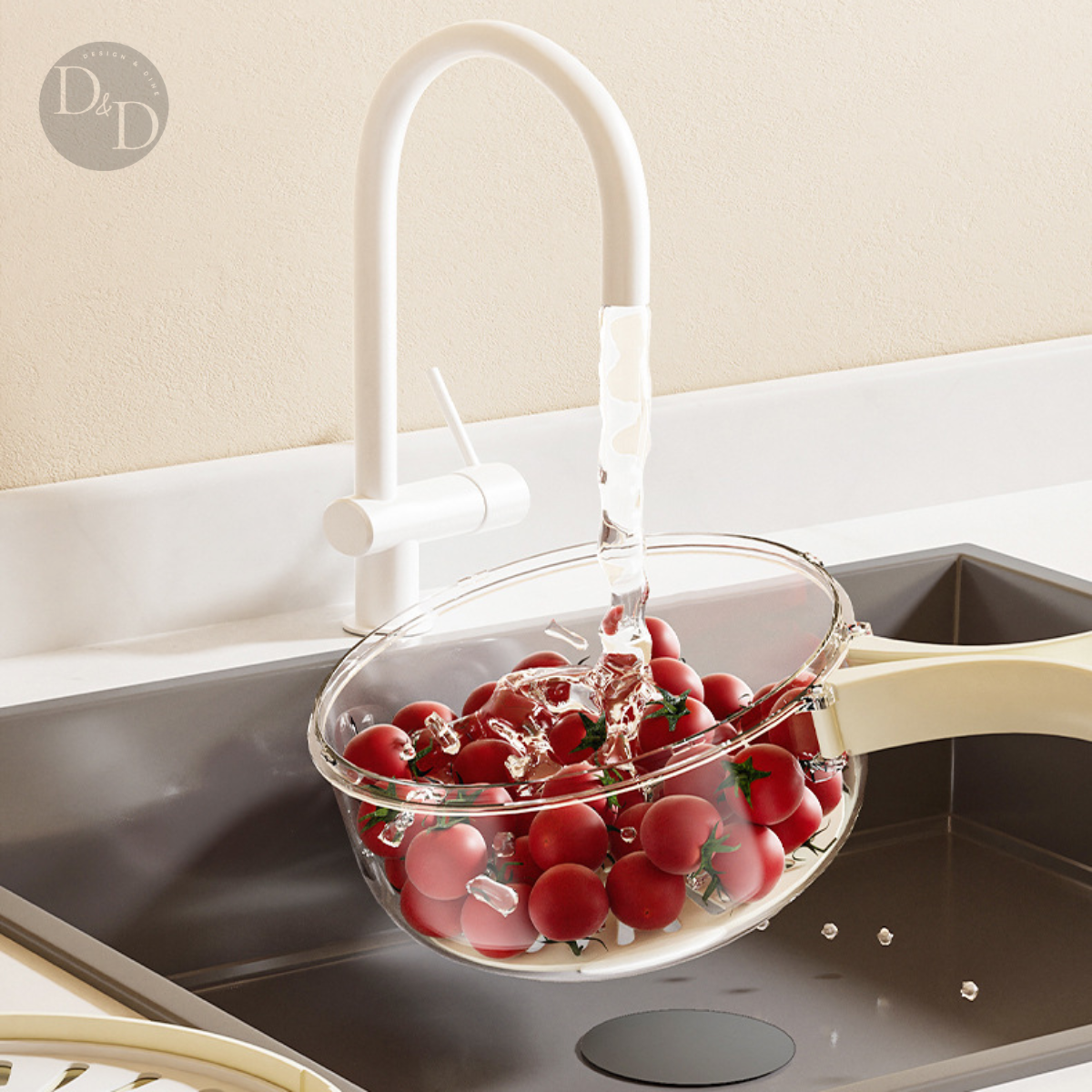 Food Storage Container Set | Ventilated Produce Keeper with Strainer