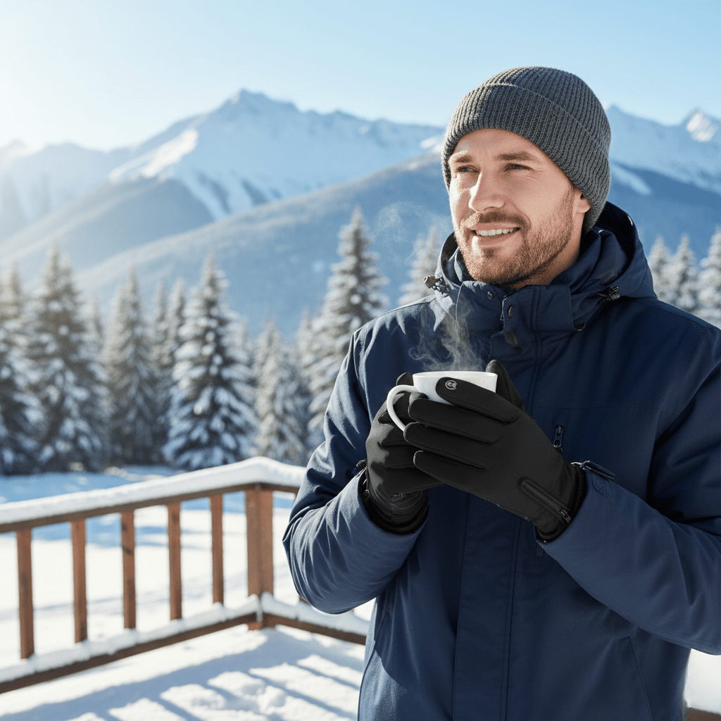 Winter Heated Gloves | Touchscreen Waterproof with Zipper