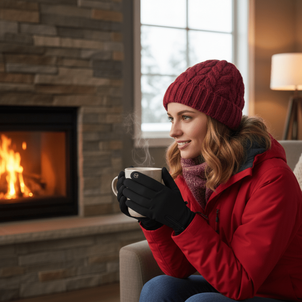 Winter Heated Gloves | Touchscreen Waterproof with Zipper