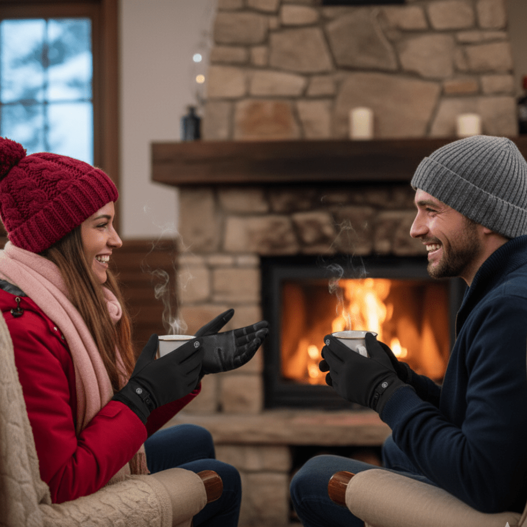 Winter Heated Gloves | Touchscreen Waterproof with Zipper