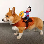 Cowboy Rider Dog Costume | Plush Saddle Halloween Outfit