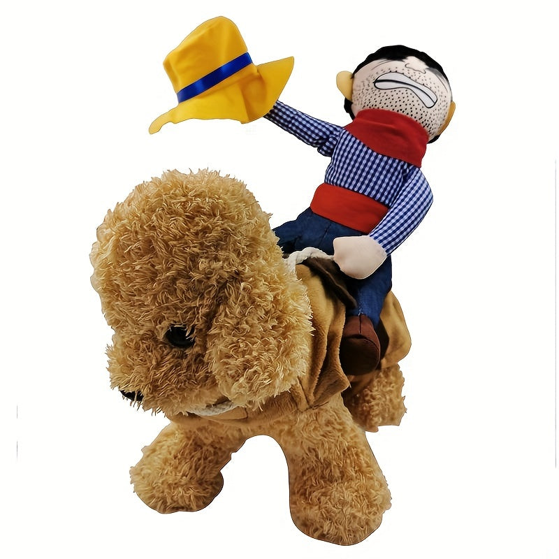 Cowboy Rider Dog Costume | Plush Saddle Halloween Outfit