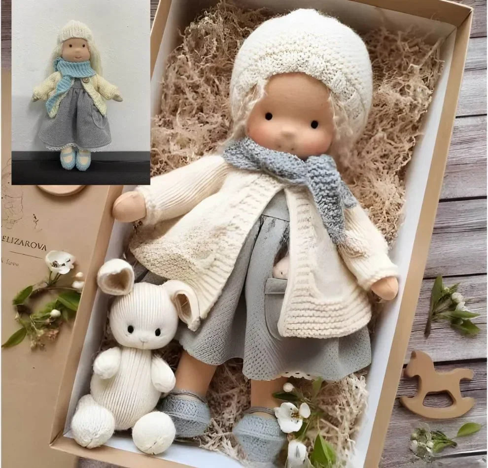 Waldorf Plush Doll | Handcrafted Cotton Toy With Aviation Theme