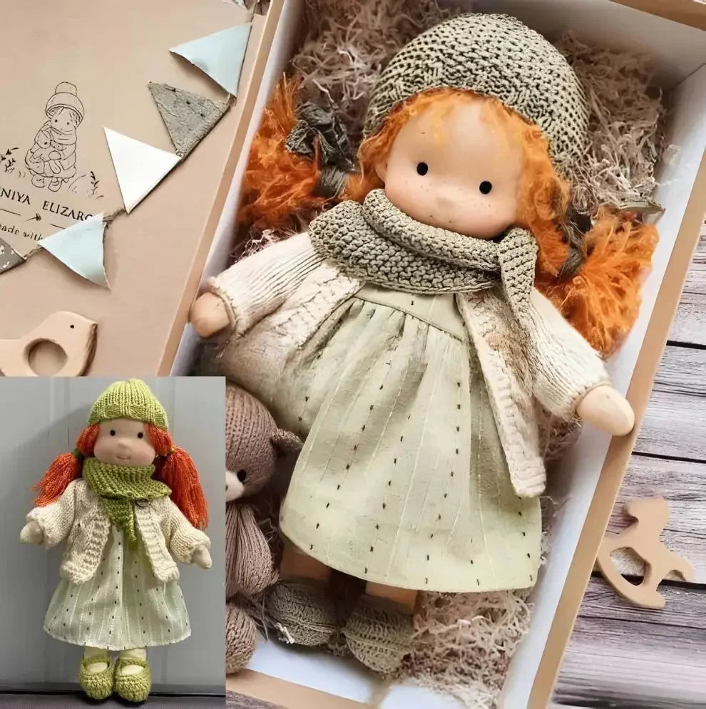 Waldorf Plush Doll | Handcrafted Cotton Toy With Aviation Theme