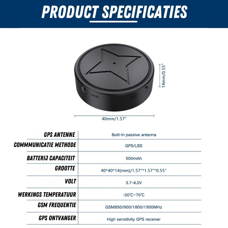 Mini GPS Tracker | Magnetic Mount Real-Time Tracking Device
