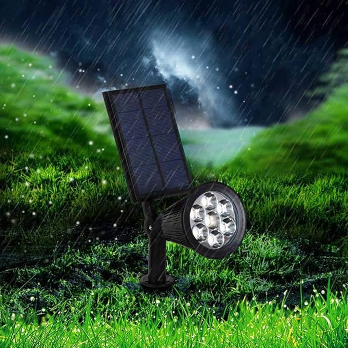Solar Garden Spotlight | 9-Color LED Adjustable Landscape Light