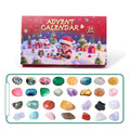 Christmas Advent Calendar | 24 Natural Gemstones Educational Set