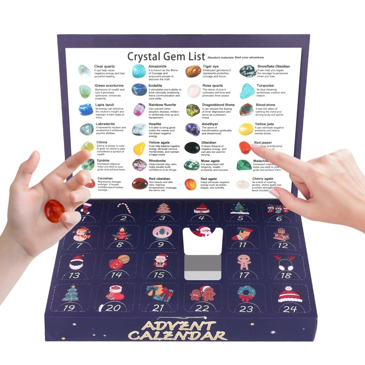 Crystal Advent Calendar | 24 Real Gemstones Discovery Set