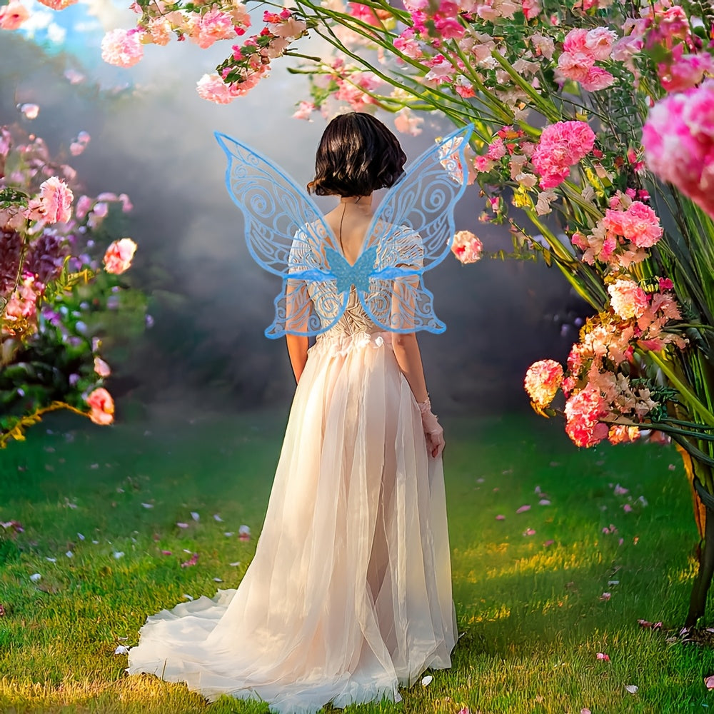 Fairy Wings Costume Accessory | Glitter Pink Butterfly Design