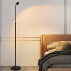 Modern LED Floor Lamp | Adjustable Height Black Metal Design