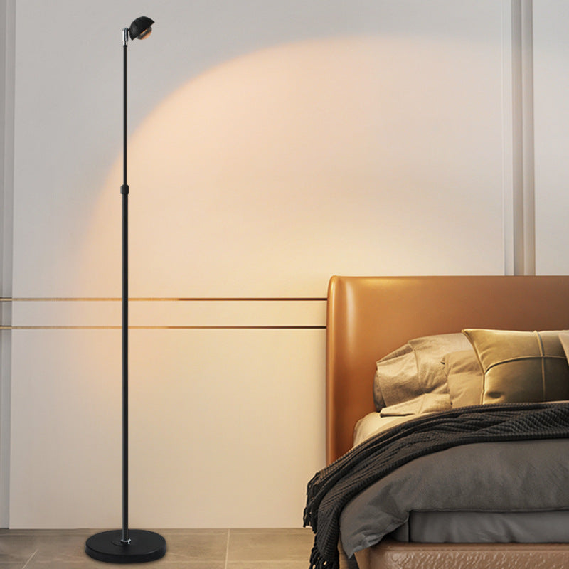 Modern LED Floor Lamp | Adjustable Height Black Metal Design