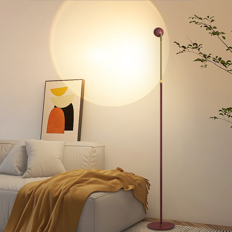 Modern LED Floor Lamp | Adjustable Height Black Metal Design
