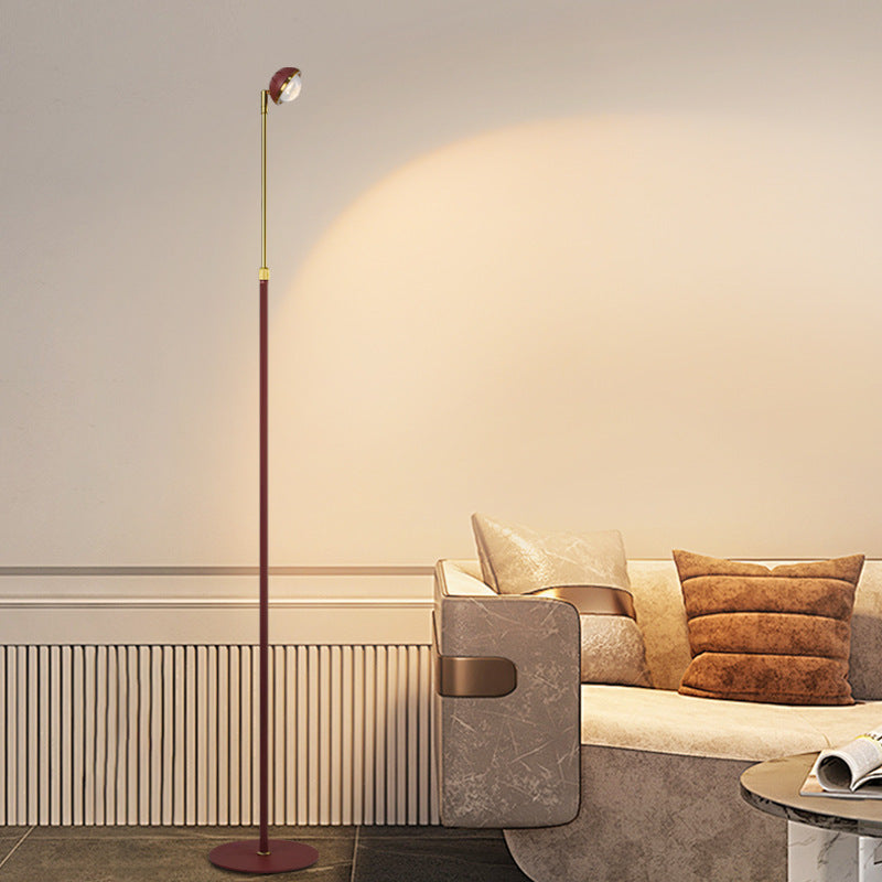 Modern LED Floor Lamp | Adjustable Height Black Metal Design