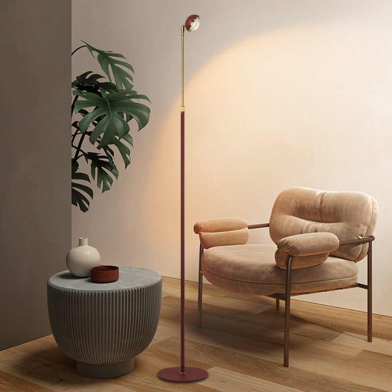 Modern LED Floor Lamp | Adjustable Height Black Metal Design
