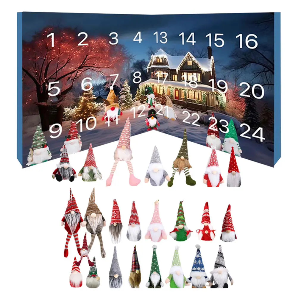 Christmas Advent Calendar | 24 Plush Gnome Figurines