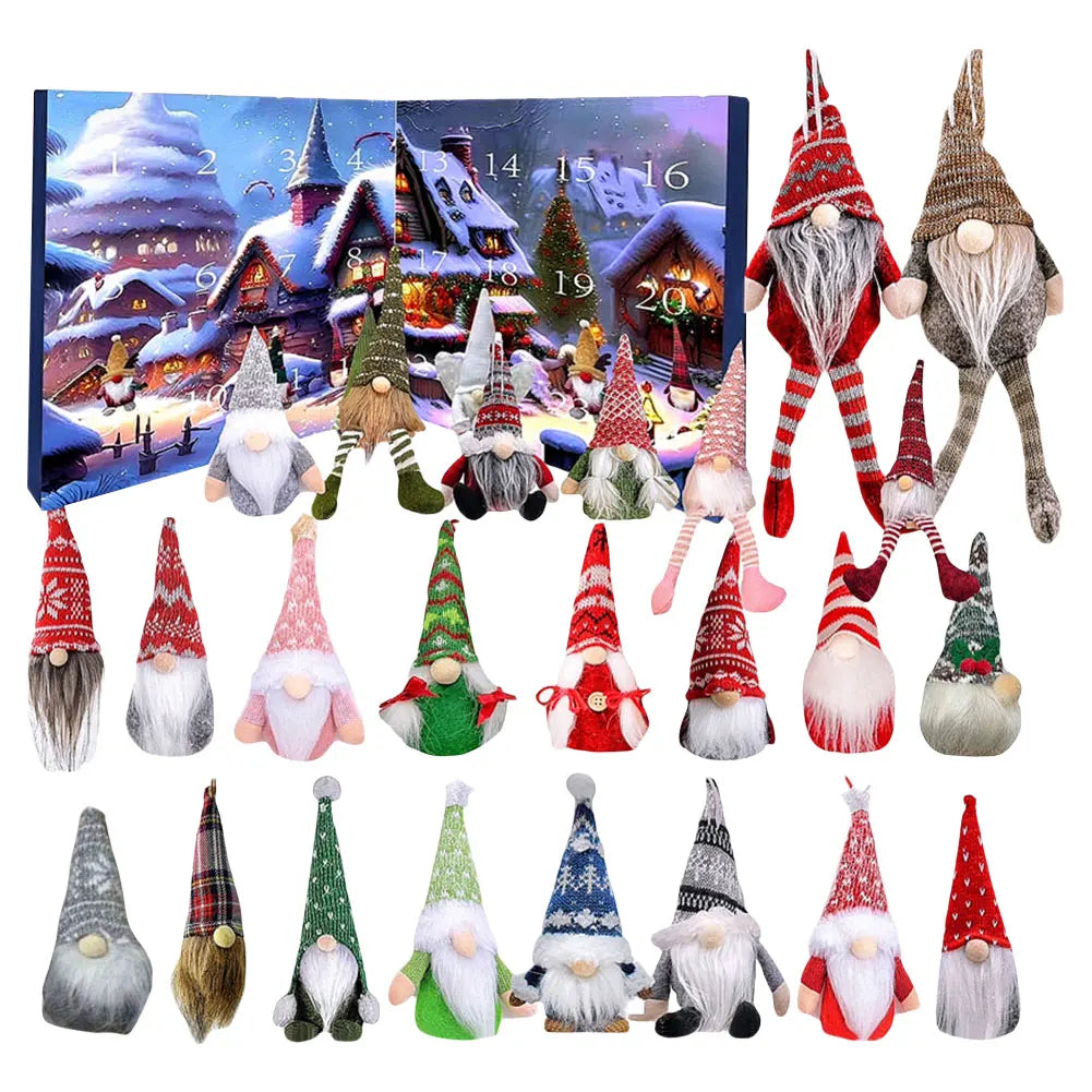 Christmas Advent Calendar | 24 Plush Gnome Figurines