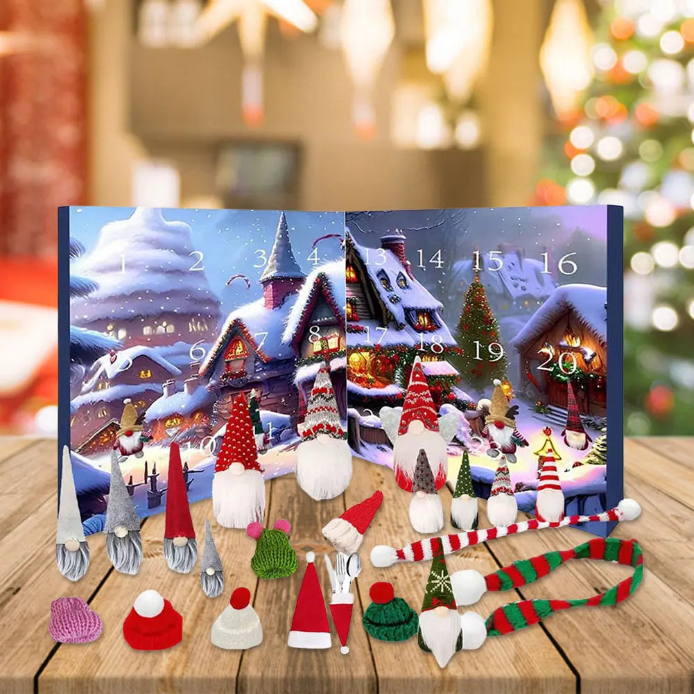 Christmas Advent Calendar | 24 Plush Gnome Figurines