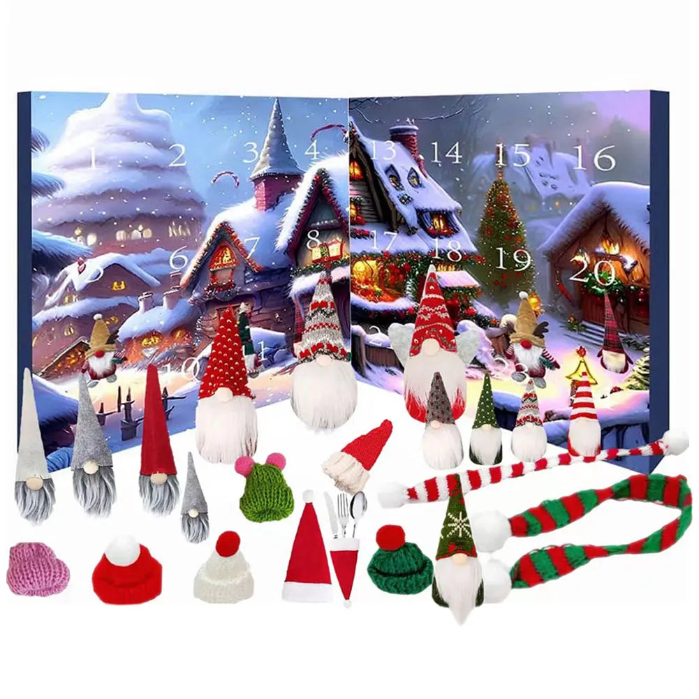 Christmas Advent Calendar | 24 Plush Gnome Figurines