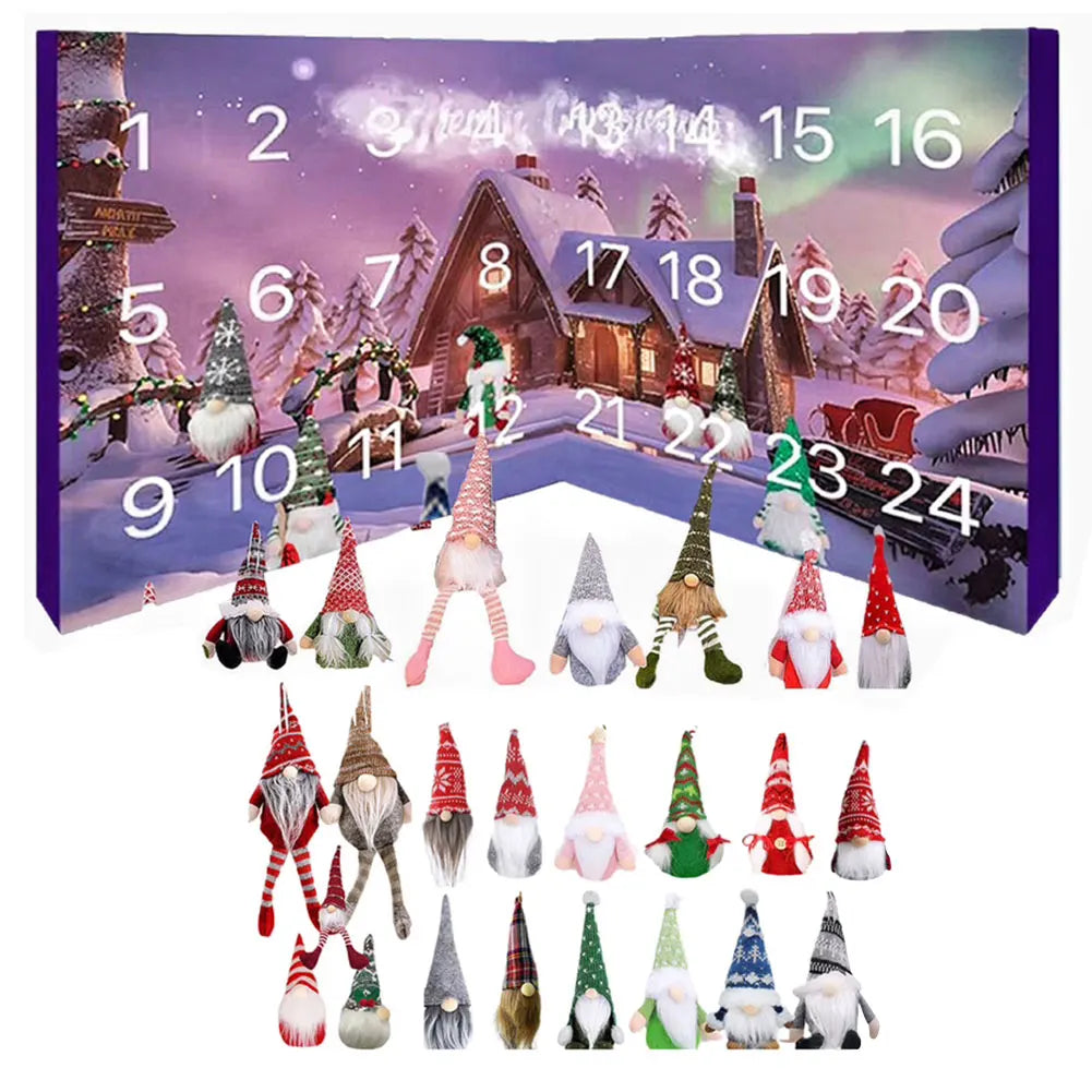 Christmas Advent Calendar | 24 Plush Gnome Figurines