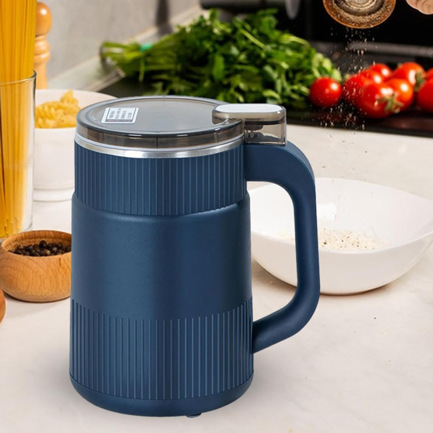 Electric Grain Mill | Compact Fresh Flour Grinder with Ribbed Design
