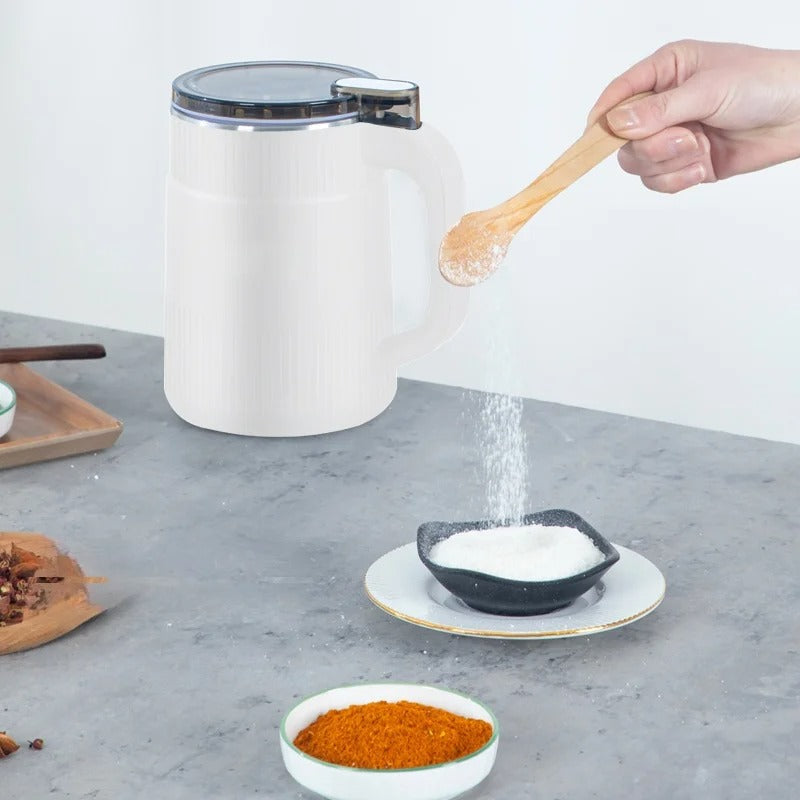 Electric Grain Mill | Compact Fresh Flour Grinder with Ribbed Design