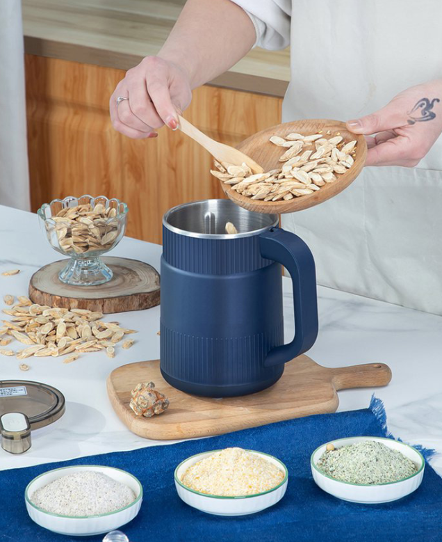 Electric Grain Mill | Compact Fresh Flour Grinder with Ribbed Design