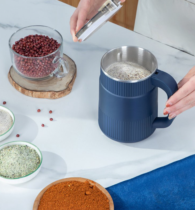 Electric Grain Mill | Compact Fresh Flour Grinder with Ribbed Design