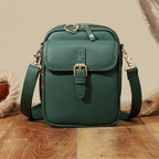 Leather Crossbody Bag | Anti-Theft Compact Square Design