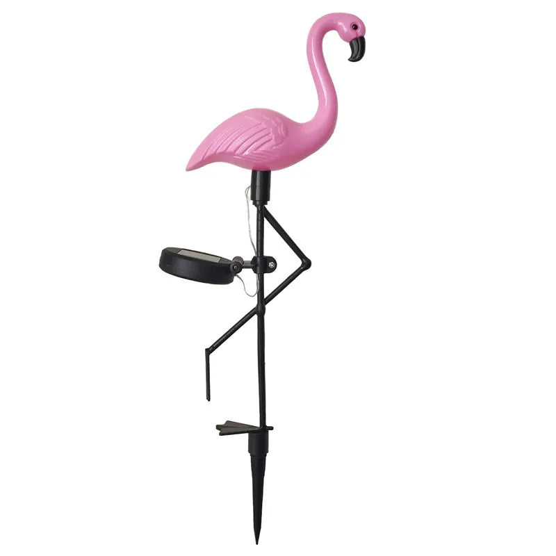 Solar Garden Lights | Pink Flamingo Outdoor Stakes