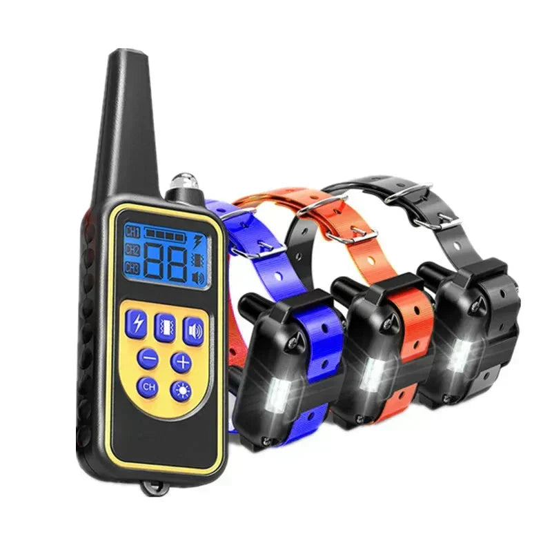 Remote Dog Training Collar | 3-Channel Waterproof with LED