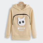 Pet Lover Hoodie | Cat Design Cotton Pouch Sweater