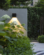 Modern Outdoor Wall Light | Solar Powered Cube Design