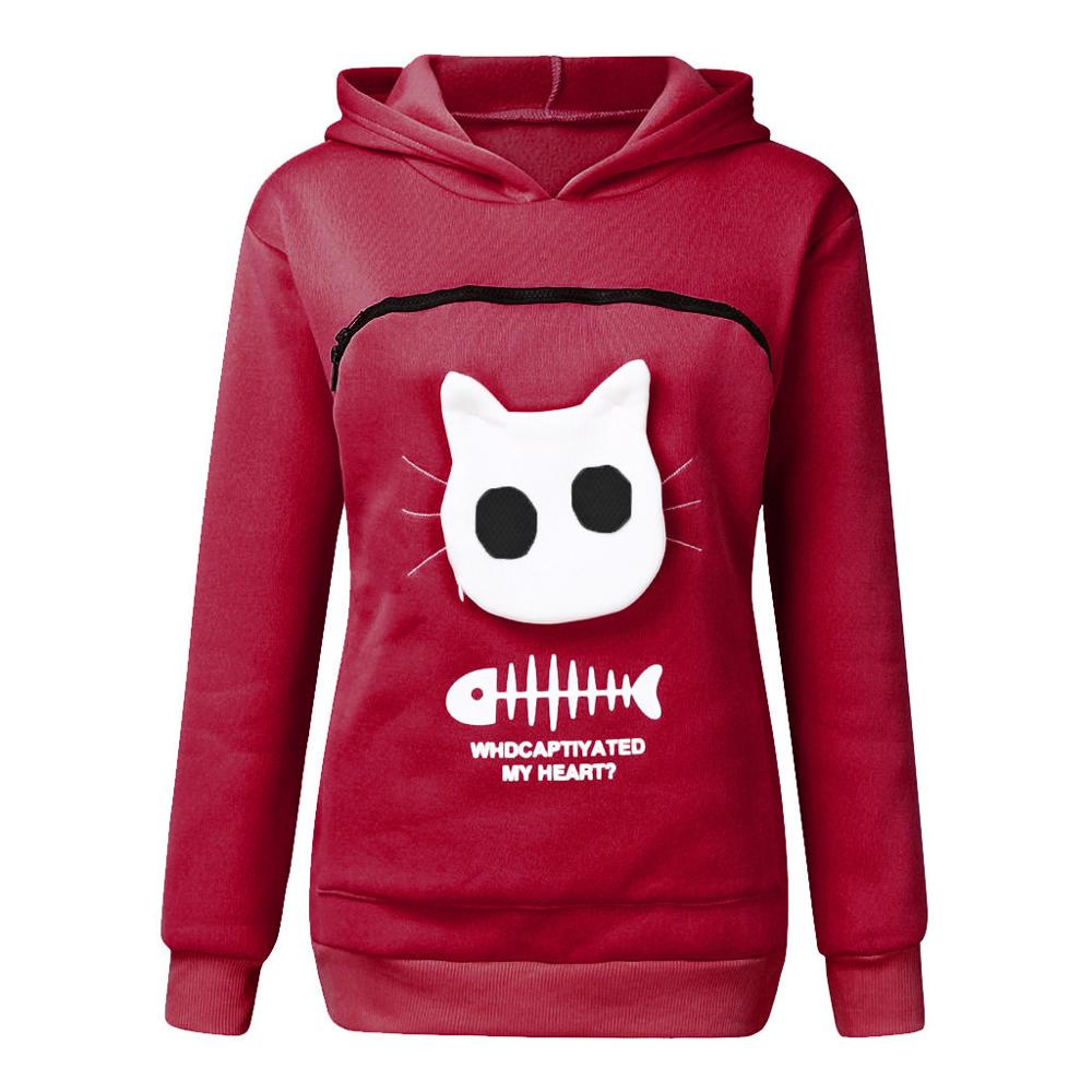 Pet Lover Hoodie | Cat Design Cotton Pouch Sweater