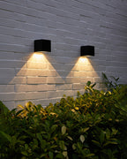 Modern Outdoor Wall Light | Solar Powered Cube Design