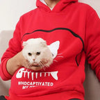 Pet Lover Hoodie | Cat Design Cotton Pouch Sweater