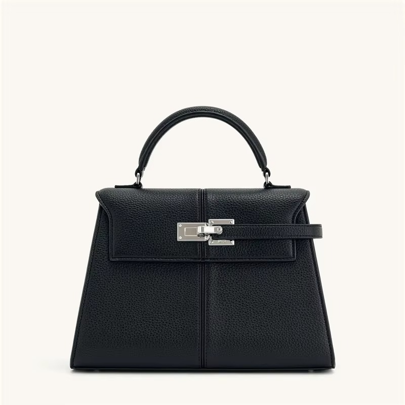 Classic Leather Top Handle Bag | Camel Brown Gold Hardware