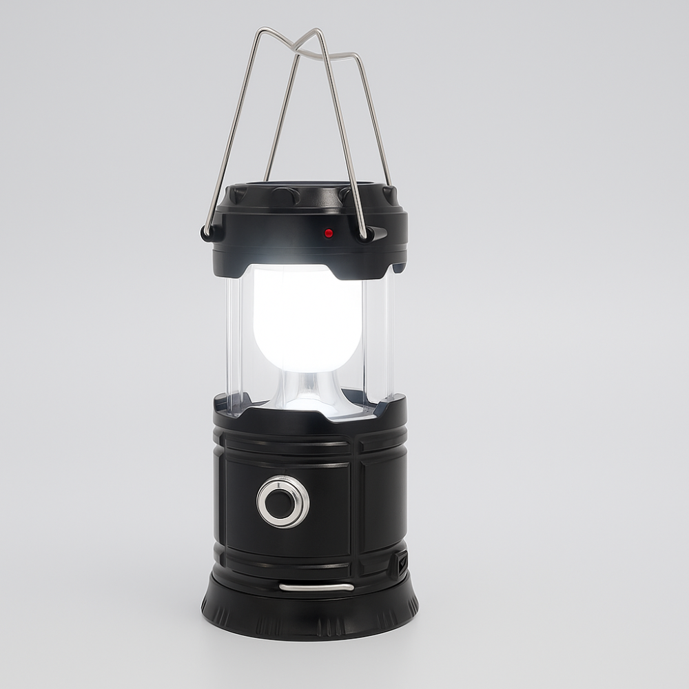 Solar LED Camping Lantern | Rechargeable Power Bank Function