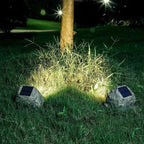 Solar Garden Rock Light | Natural Stone Landscape Illumination