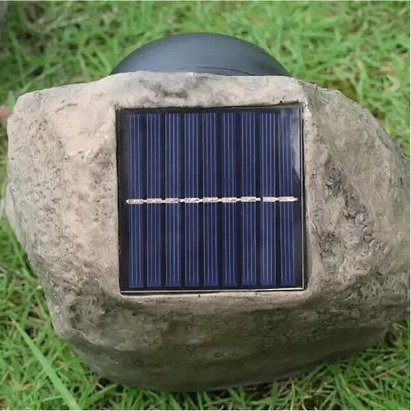 Solar Garden Rock Light | Natural Stone Landscape Illumination