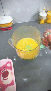 Kitchen Mixing Cup | Manual Stirring Beater With Spring Handle