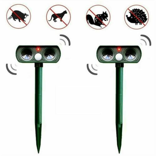 Solar Powered Animal Repeller | Motion Sensor Ultrasonic Defense