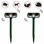 Solar Powered Animal Repeller | Motion Sensor Ultrasonic Defense